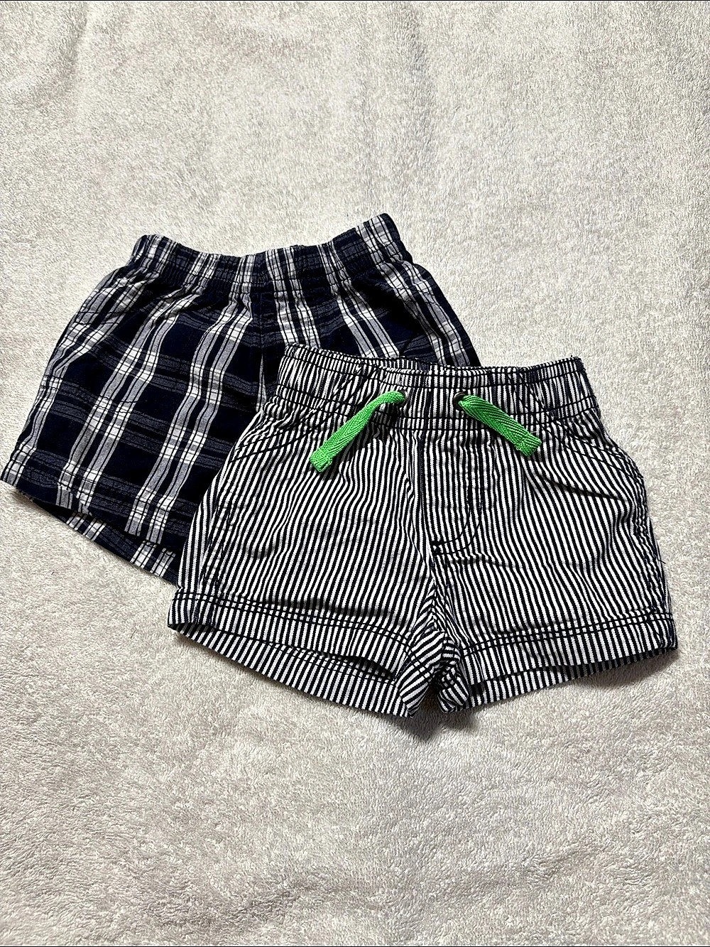 Carter's Baby Boy Pull-On Shorts 2-Pack Boys Blue & Gray
